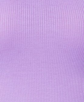 Rib Knit High Neck Extreme High Leg Bodysuit in Lila