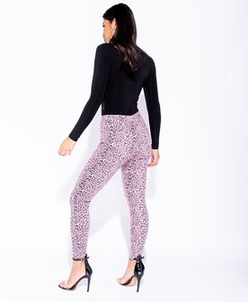  Leopard Print High Waist Jeggings