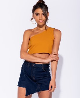 One Shoulder Crop Top 