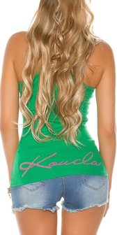 Sexy KouCla Tanktop met Studs &amp; Ster in Groen