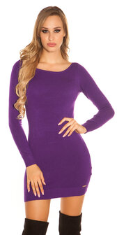 Sexy KouCla Long Jumper met Rivets & Rhinestones in Paars