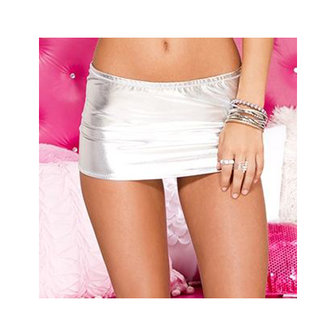 Metallic Mini Rok - Zilver