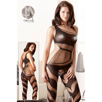 A-symetrische zwarte Catsuit