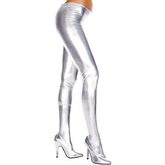 Wetlook Metallic Panty - Zilver