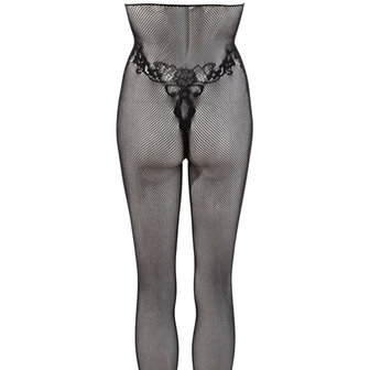 Kanten zwarte catsuit S-L