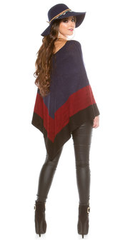 Trendy Fedora Hoed met Ethno Deko in Navy