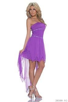 Sexy zijde mini jurk in paars