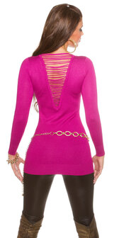 Sexy KouCla Longsweater met Spikes in Violet