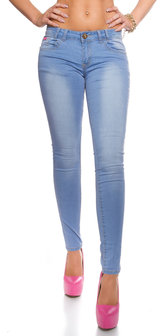 Sexy KouCla Skinny Jeans met Wings Embroidery