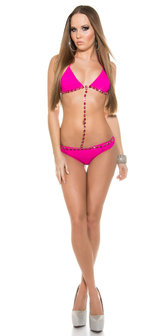 Sexy Monokini met Ketting in Fuschia