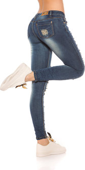 Sexy Koucla Jeans met Gouden Kant &amp; Ketting