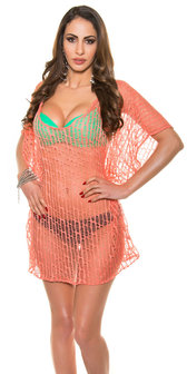 Sexy Koucla Tuniek/Beach Shirt Croched in Coral