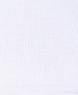 Rib Knit High Neck Crop Top in Wit