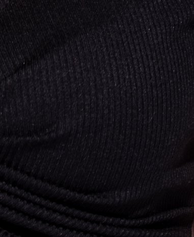 Rib Knit Twist Front Short Sleeve Crop Top in Zwart