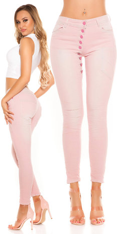 Trendy Koucla Skinnies met Low Crotch in Roze