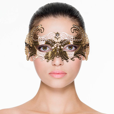Easytoys Metalen Venetiaans Masker - Goudkleurig