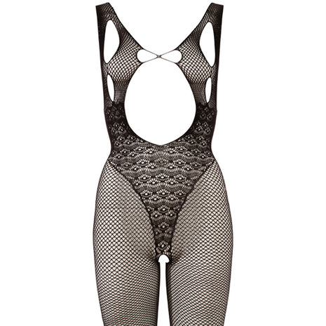 Zwarte Kanten Catsuit