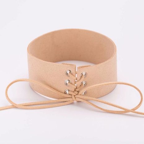 Celeb Choker met Veters in Beige