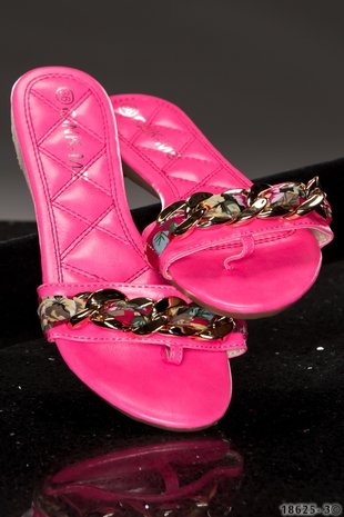 Sexy Sandalen "Chain" in Roze