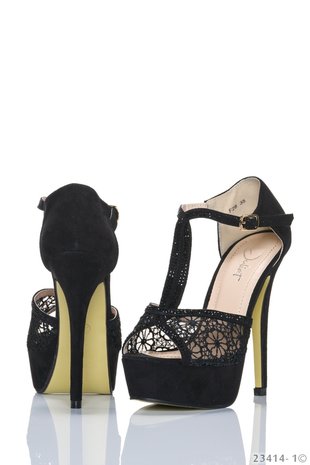 Sexy Plateau Pumps in Zwart