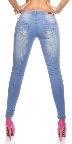 Sexy KouCla Skinny Jeans met Wings Embroidery