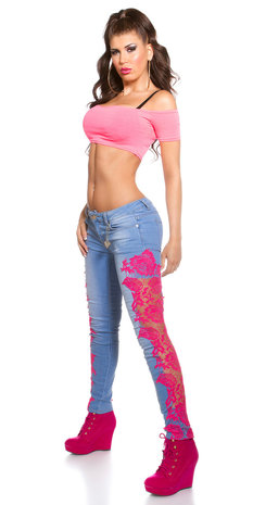 Sexy KouCla Skinny Jeans met Lace