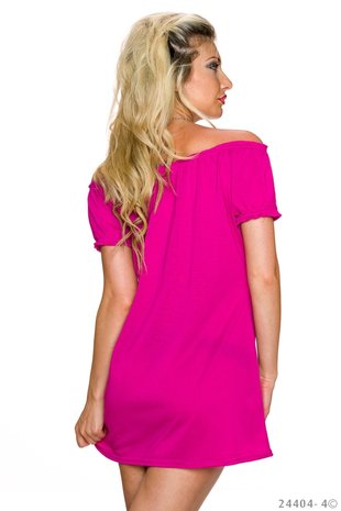 Sexy long shirt in Fuschia