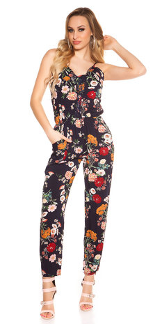 Sexy Lange Zomer Jumpsuit Coachella Style in Navy