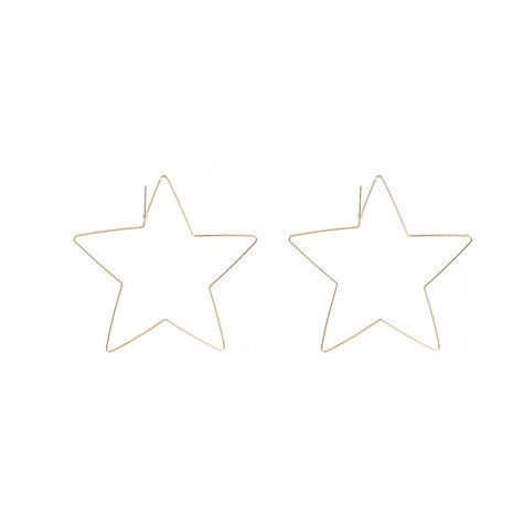 Trendy Oversized Ster Oorbellen in Goud