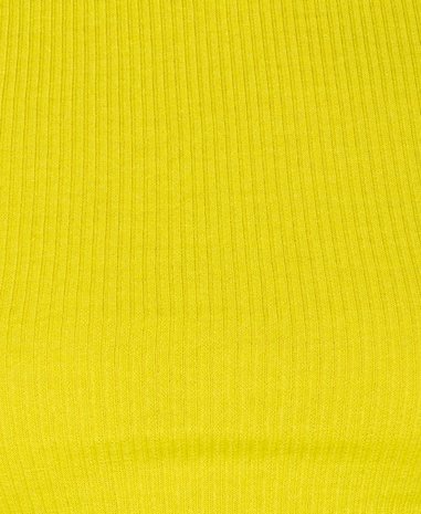 Rib Knit High Neck Crop Top in Lime