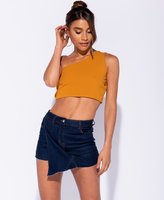 One Shoulder Crop Top 