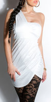 Sexy Oneshoulder minidress in Wit