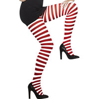 Gestreepte Panty - Rood & Wit