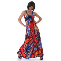 Sexy Maxi Jurk in Rood A1-227