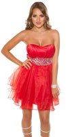 Sexy KouCla Party Cocktaildress met Rhinestones in Rood