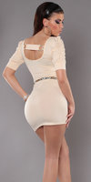 Sexy Minidress met Back Buckle & Riem in Champagne